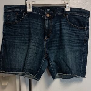LOFT Indigo Denim Cutoff Shorts
